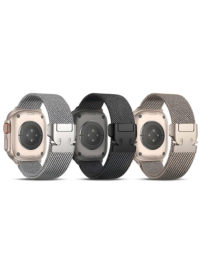 (Pack of 3) Milanese Mesh Loop Bands Compatible…