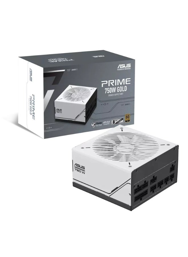 Compare Prime 750W 80+ Gold Fully Modular ATX 3.1 Power Supply, PCIe 5.0 Ready, 16Pin Gen 5 Cable Included, Dual Ball Bearing Fan, Compact 150mm Size, WhiteBlack Interchangeable Housing, White | 90YE00U1B0NA00 at KSA Price