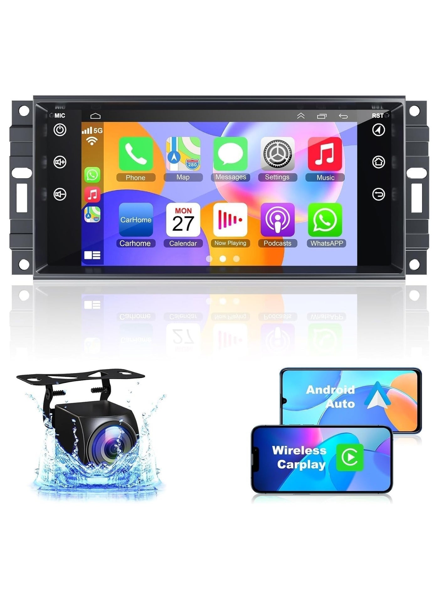 Compare Car Stereo for Dodge Challenger20082014, for Dodge Avenger20082014,7” HD Touchscreen Car Radio Android 12 System, Wireless CarPlay & Android Auto, GPS Navigation & Bluetooth, 2GB + 32GB at KSA Price