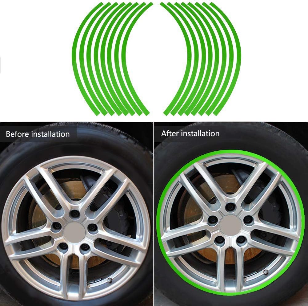 Wheel Reflective Tape, 16pcs Car Wheel Reflective…