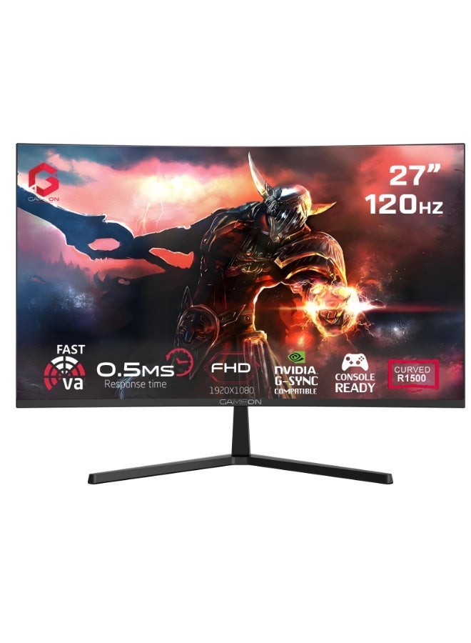 GAMEON 27 Inch Curved Gaming Monitor FHD 1080p…