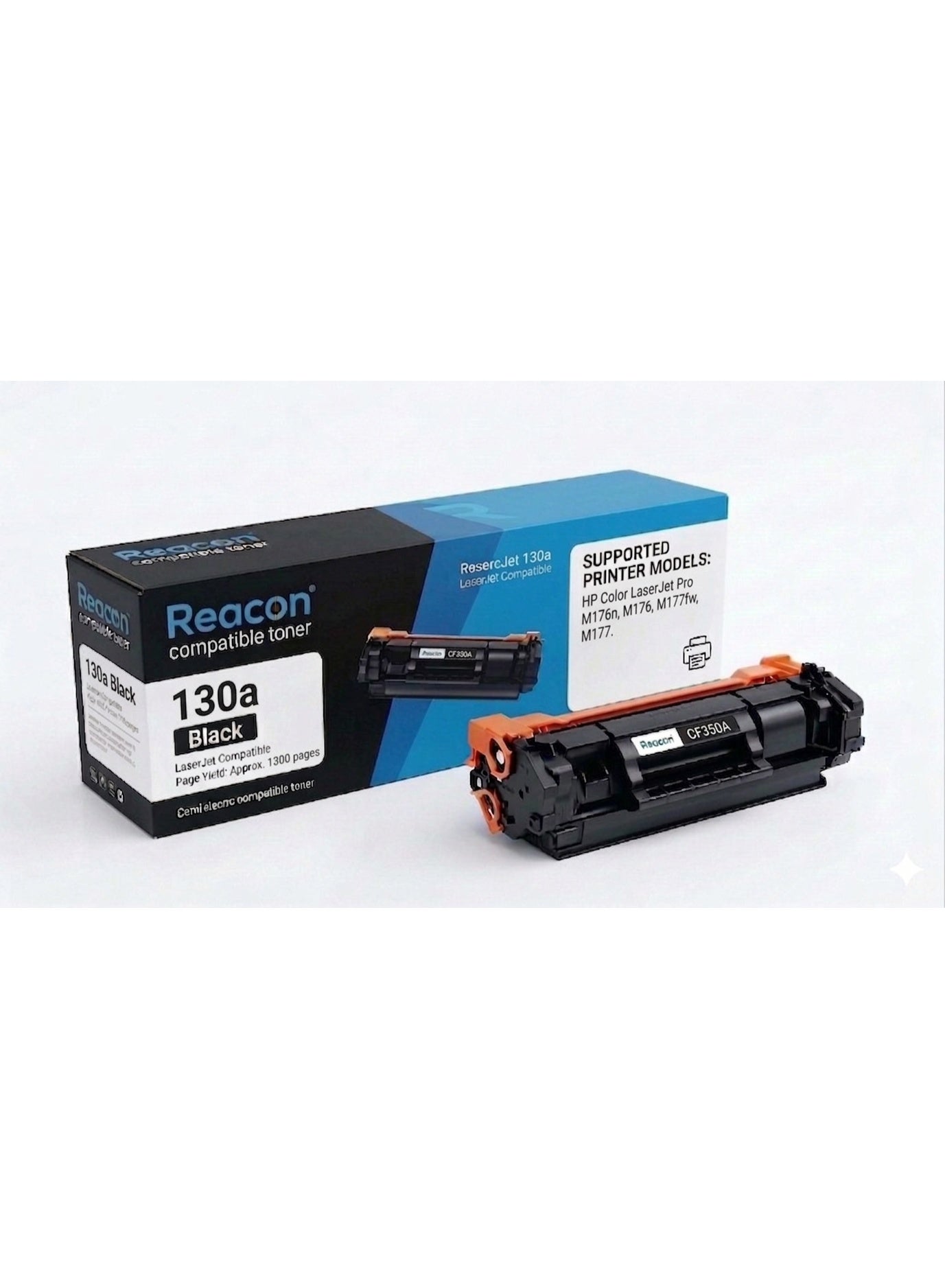 Reacon 130A Black with Update Chip Toner Cartridge…