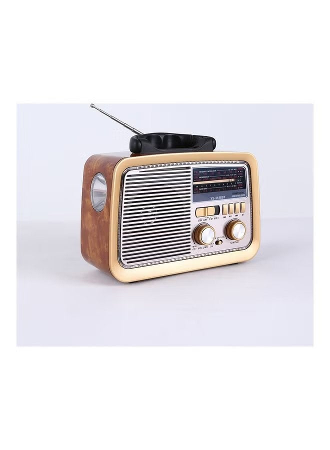 Portable Retro FM/AM/SW 3 Band Radio with Bluetooth…