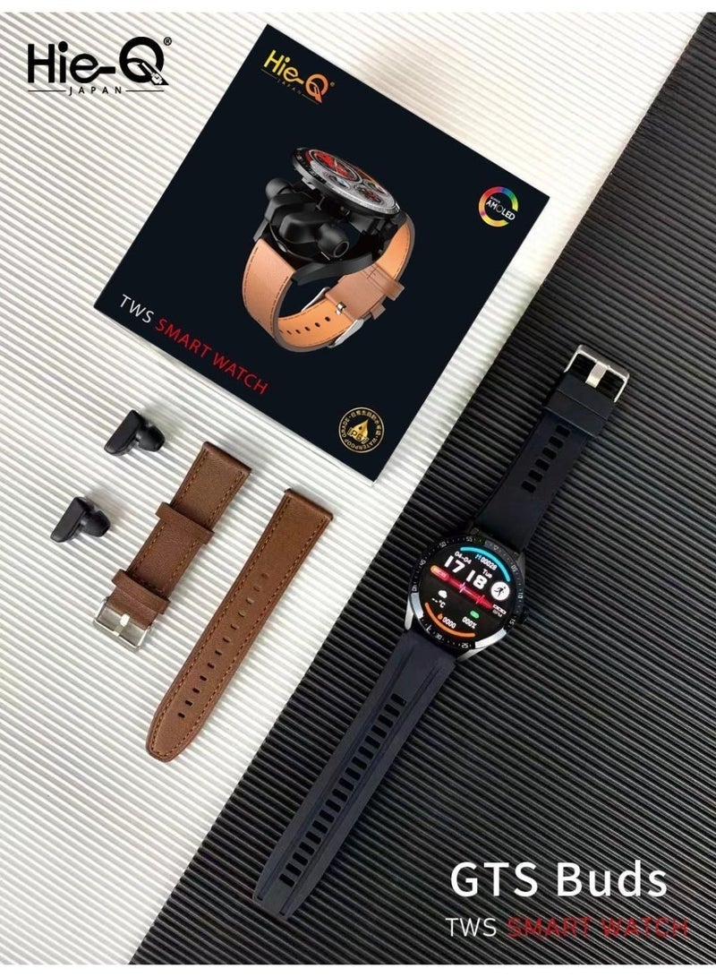 Compare GTS Buds TWS Smart Watch 2in1 Wireless Earbuds & Fitness Tracker – Bluetooth Calling, Heart Rate & Sleep Monitoring, Sports Modes, Long Battery Life, Touch Control, Waterproof Design at KSA Price