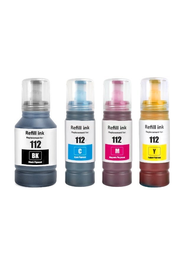 NexNova 112 Compatible Pigment Ink Refill Bottles,…