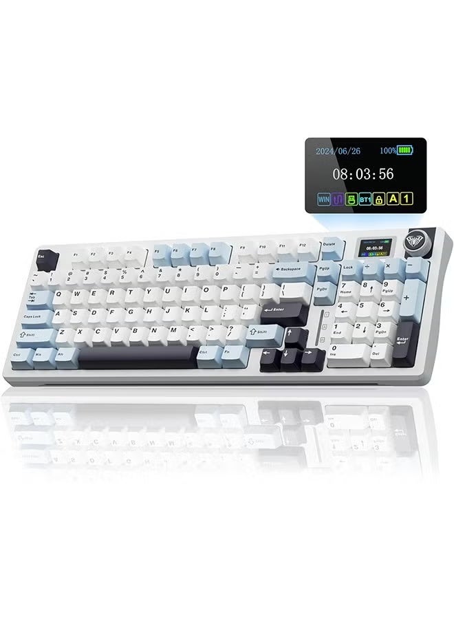 Compare AULA S98 Pro Wireless Mechanical Keyboard,Smart Screen & Knob,TriMode BT5.0USBC2.4GHz Creamy Keyboard,Prelubed Linear Switches,Hot Swappable RGB Backlit Computer Gaming Keyboards at KSA Price