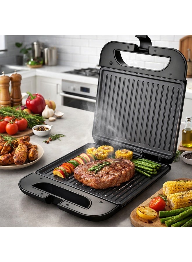 Compare Electric Grill Maker 1200W – NonStick Grill & Panini Press with Double Side Heating, Adjustable Temperature Control, EasytoClean Contact Grill for Sandwiches, Meat & Snacks at KSA Price