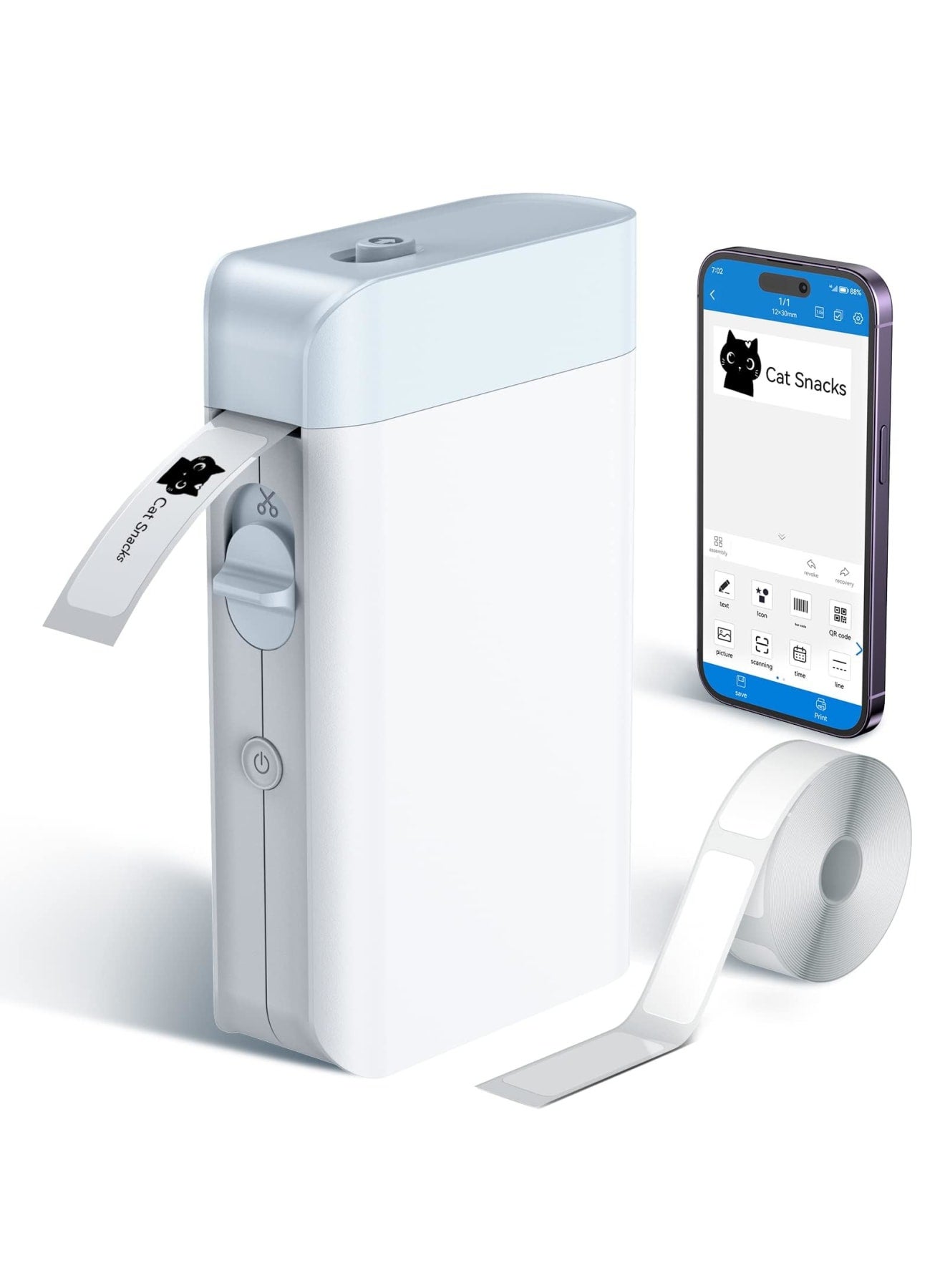 Label Maker Machine with Tape, Portable Mini Bluetooth…