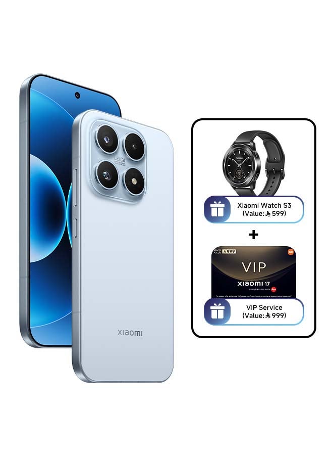 Compare 17 Ice Blue 12GB RAM 512GB 5G with FREE Gifts Xiaomi Watch S3 + Virtual VIP Warranty Service Card  Global Version at KSA Price