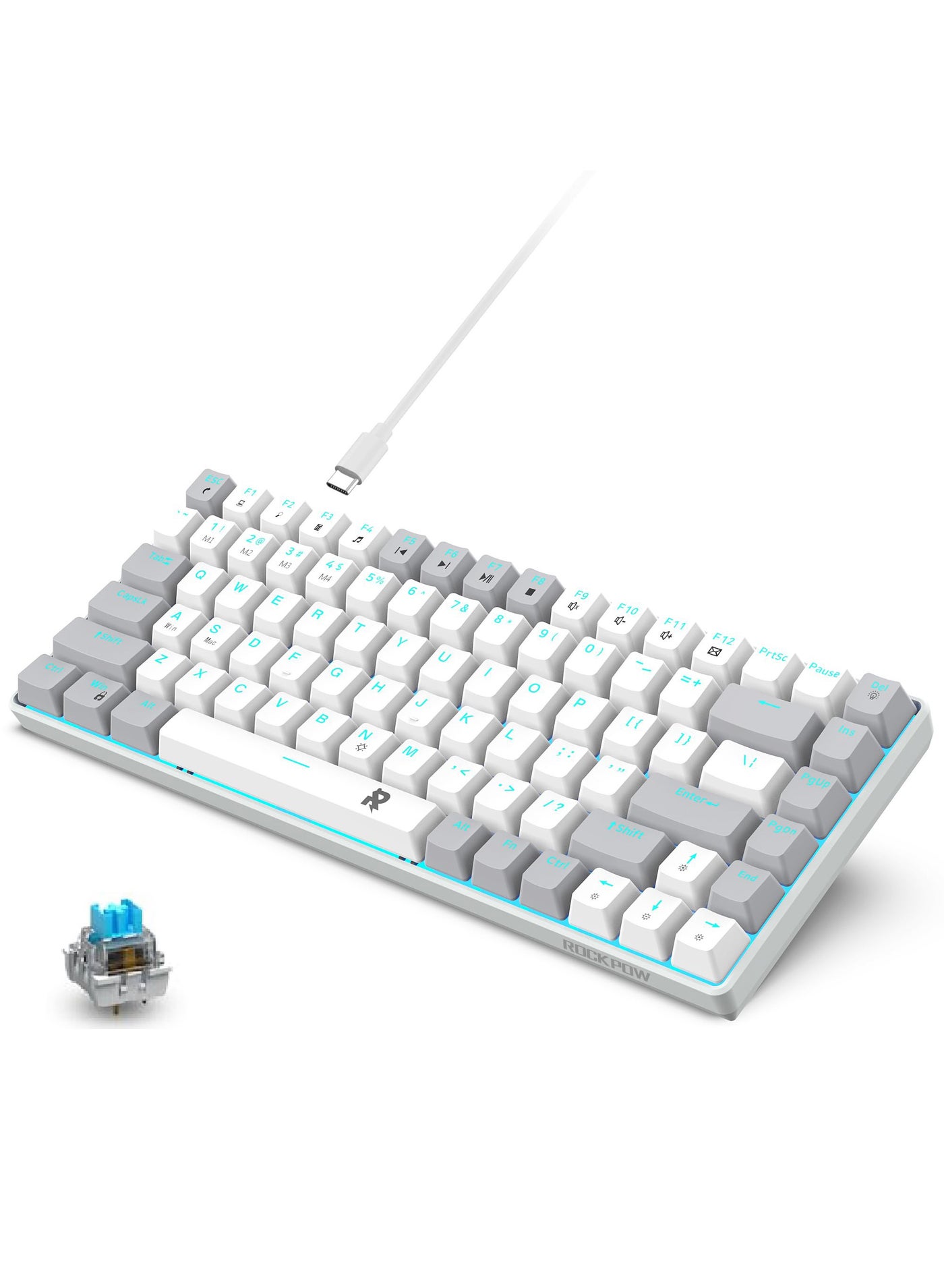 ROCK POW 84 Keys Wired Mechanical Gaming Keyboard…