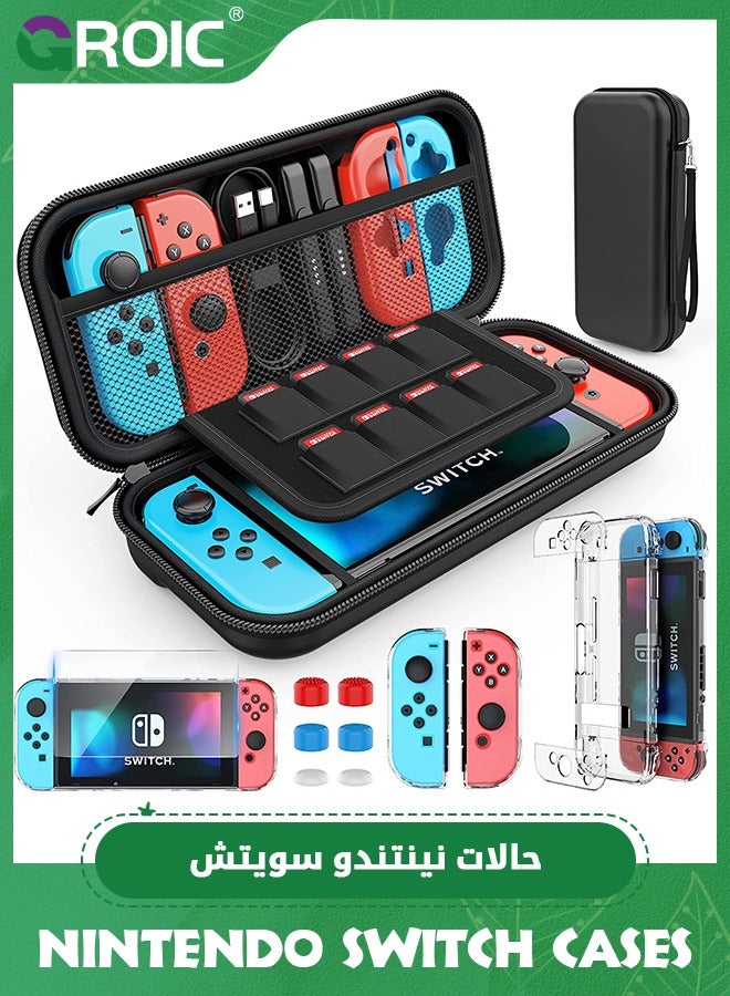 Black Case Compatible with Nintendo Switch OLED, Switch…