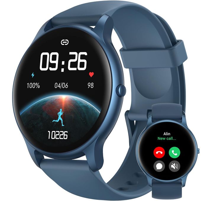 Compare Smart Watch For Men WomenAnswerMake Calls, 2024 Smartwatches For Android Ios, Fitness Tracker With Heart RateSpo2SleepStress Monitor, Pedometer, Ip68 Waterproof 100+ Sports Modes, Blue at KSA Price