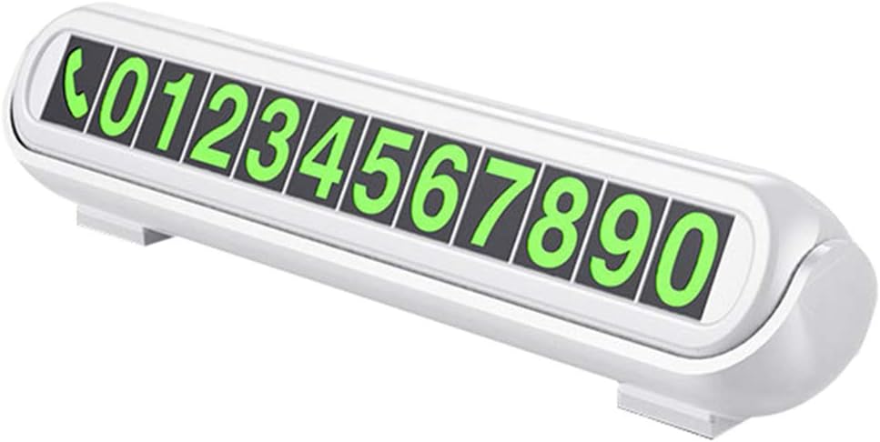 Compare Temporry Car Prking Crd Numer Plte, utomoile Temporry Car Prking Crd Telephone Numer Plte Luminous, WhiteWhite at KSA Price