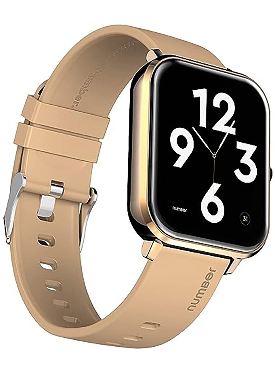 Compare Number DialFit1 Bluetooth Calling Smartwatch, 1.69 HD Black Display Metal Frame Smartwatch Desert Gold at KSA Price