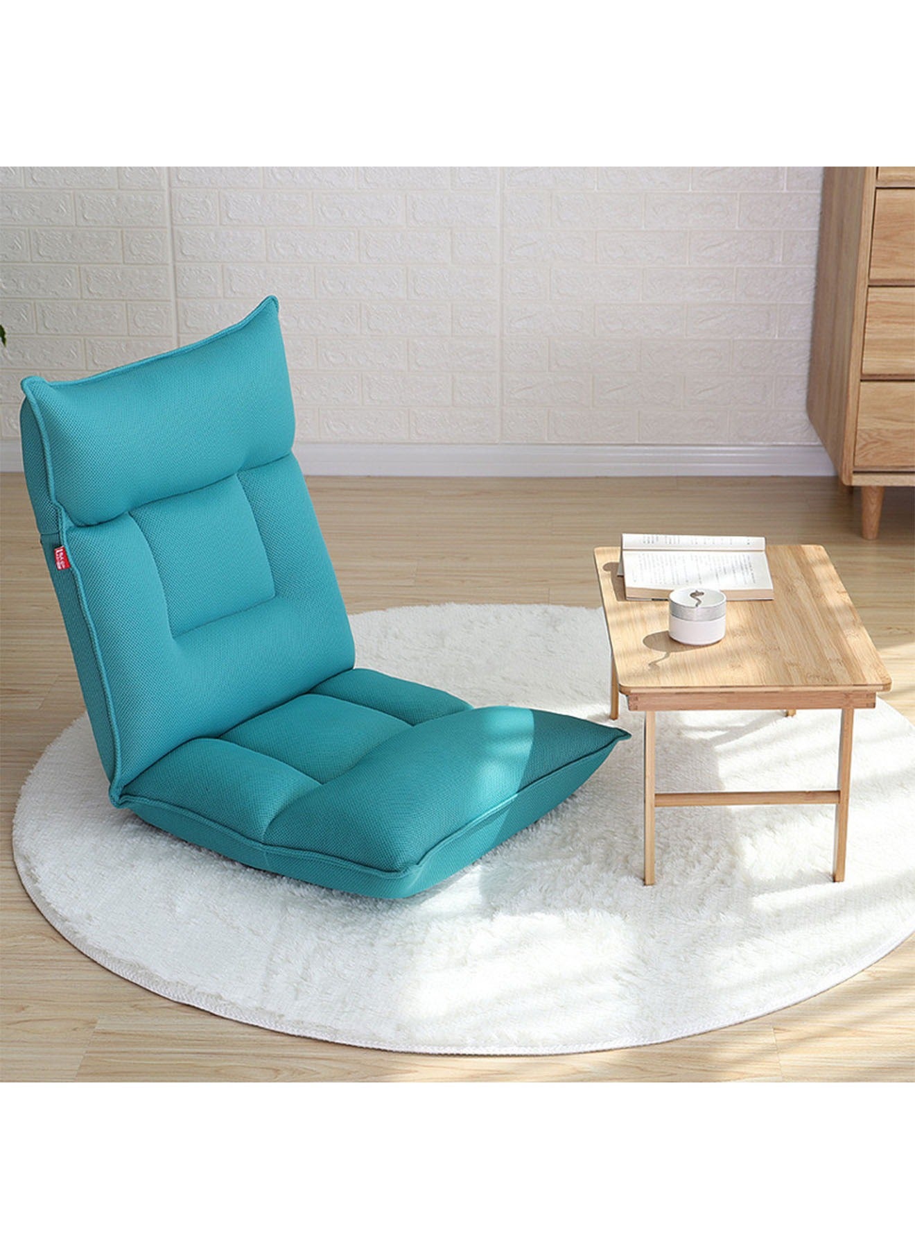 Compare Adjustable Floor Chair Lazy Sofa Breathable Mesh Filling Sponge Natural Latex Recliner Seat Cushion at KSA Price