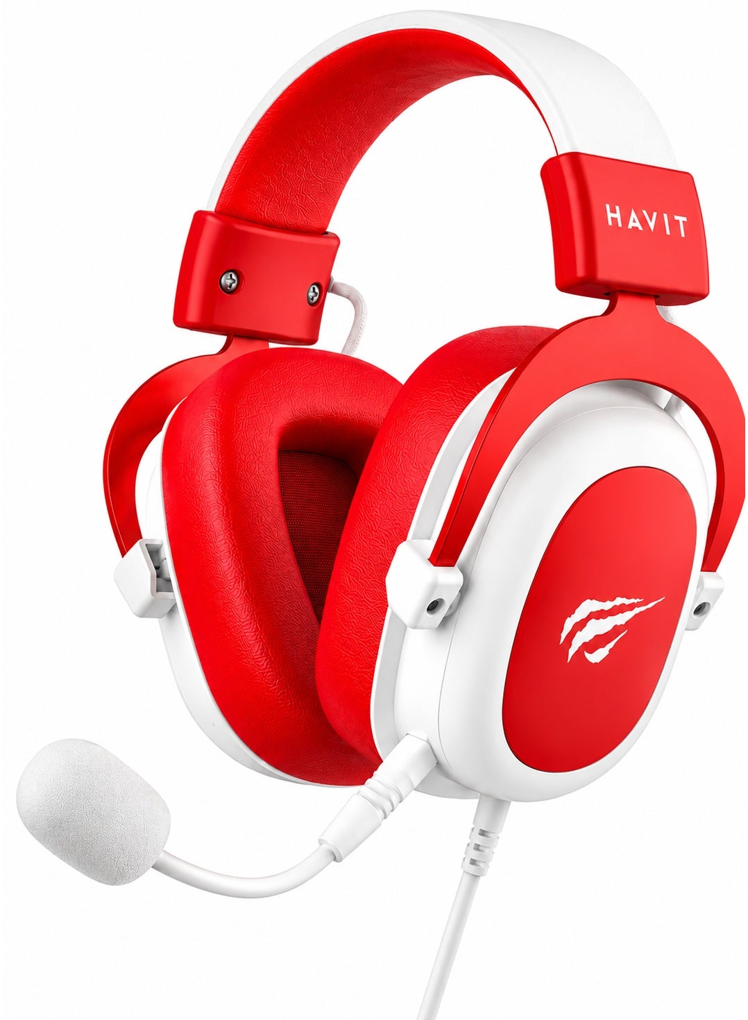 Compare Havit Gaming Headset with Detachable Mic, Wired 3.5mm OverEar Gaming Headphones, 53mm Drivers, Stereo Sound, Compatible with PS5, PS4, Xbox, PC, Laptop & Mobile, White + Red at KSA Price