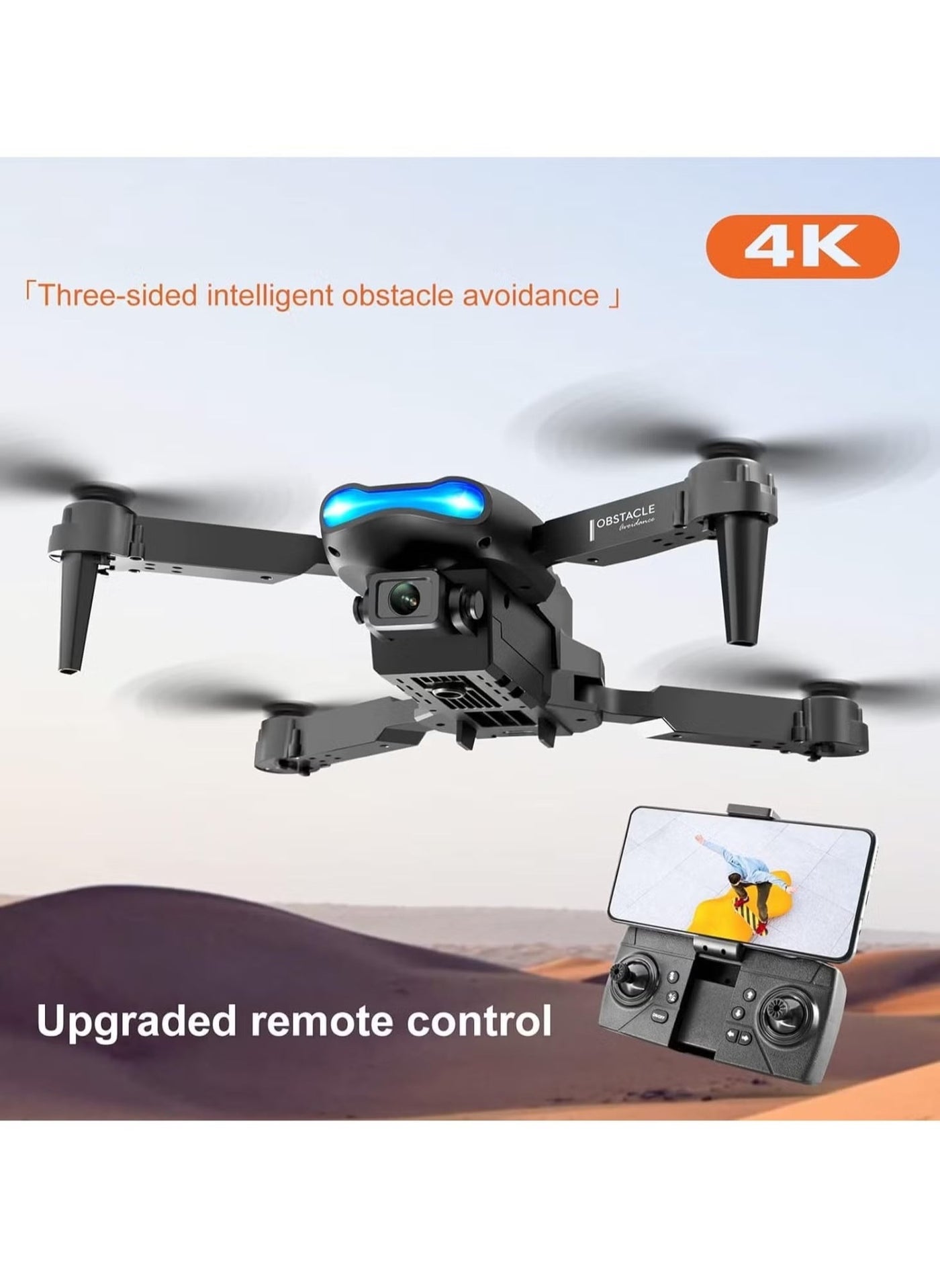 Compare E99 Drone with Dual Camera – Foldable Remote Control Aircraft for Adults, WiFi FPV Live Video, 4K HD Camera, Long Battery Life, EasytoFly Drone for Beginners & Experts at KSA Price