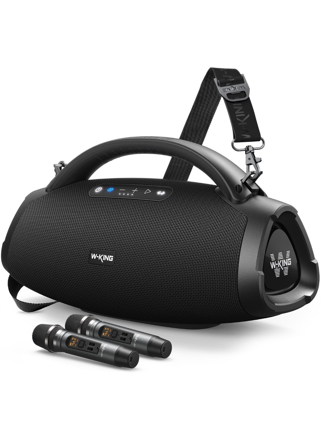 300W Peak Loudest Boom Box with Two Microphones,…
