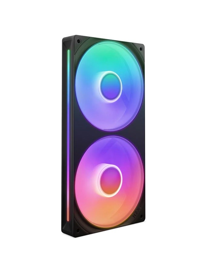 Compare F240 RGB Core 240mm DualFan Single Frame RGB Fan Unit, Fluid Dynamic Bearing, 8LED Addressable RGB per Fan, 8Pin PWM+ARGB Connector, Zero RPM Mode, AntiVibration Pads, PC Case Cooling, Black | RFU24HFB1 at KSA Price