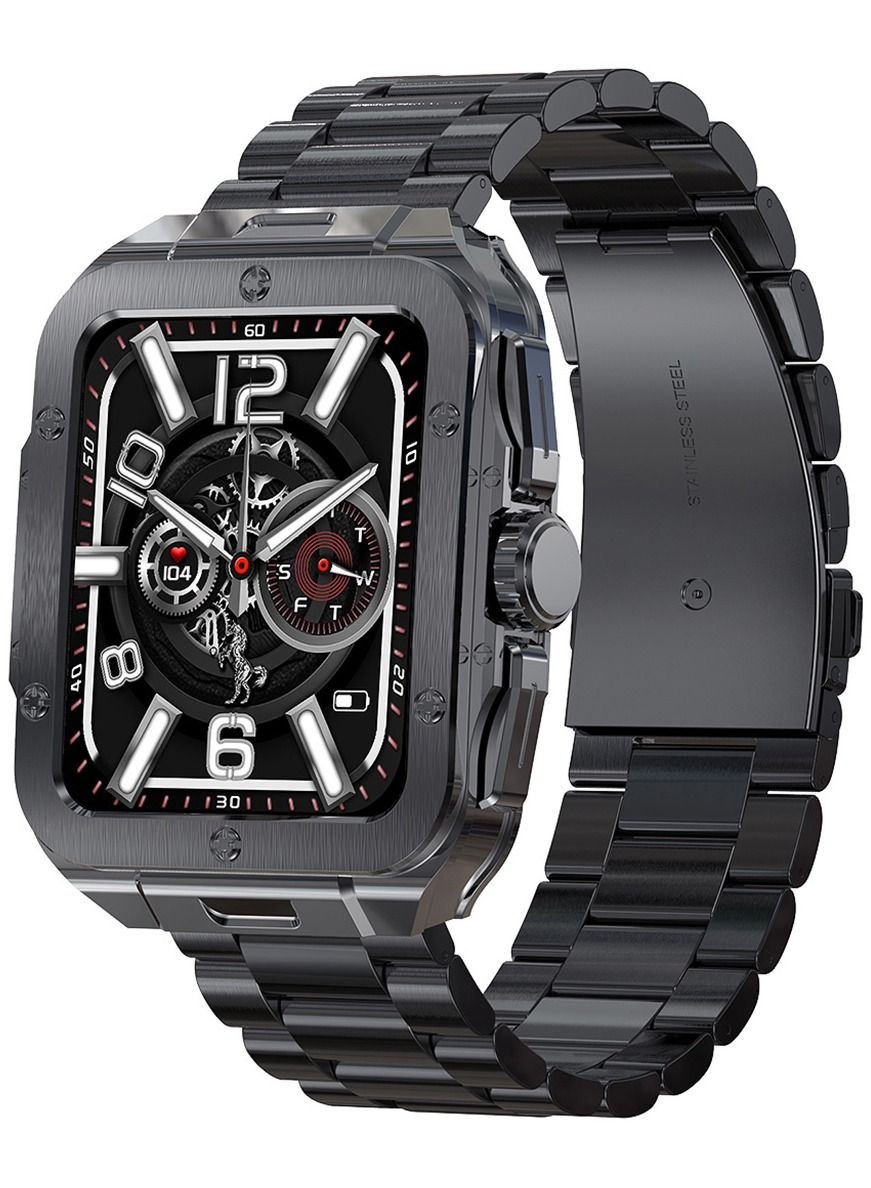 Men's Smartwatch Waterproof Stainless Steel Tonneau…