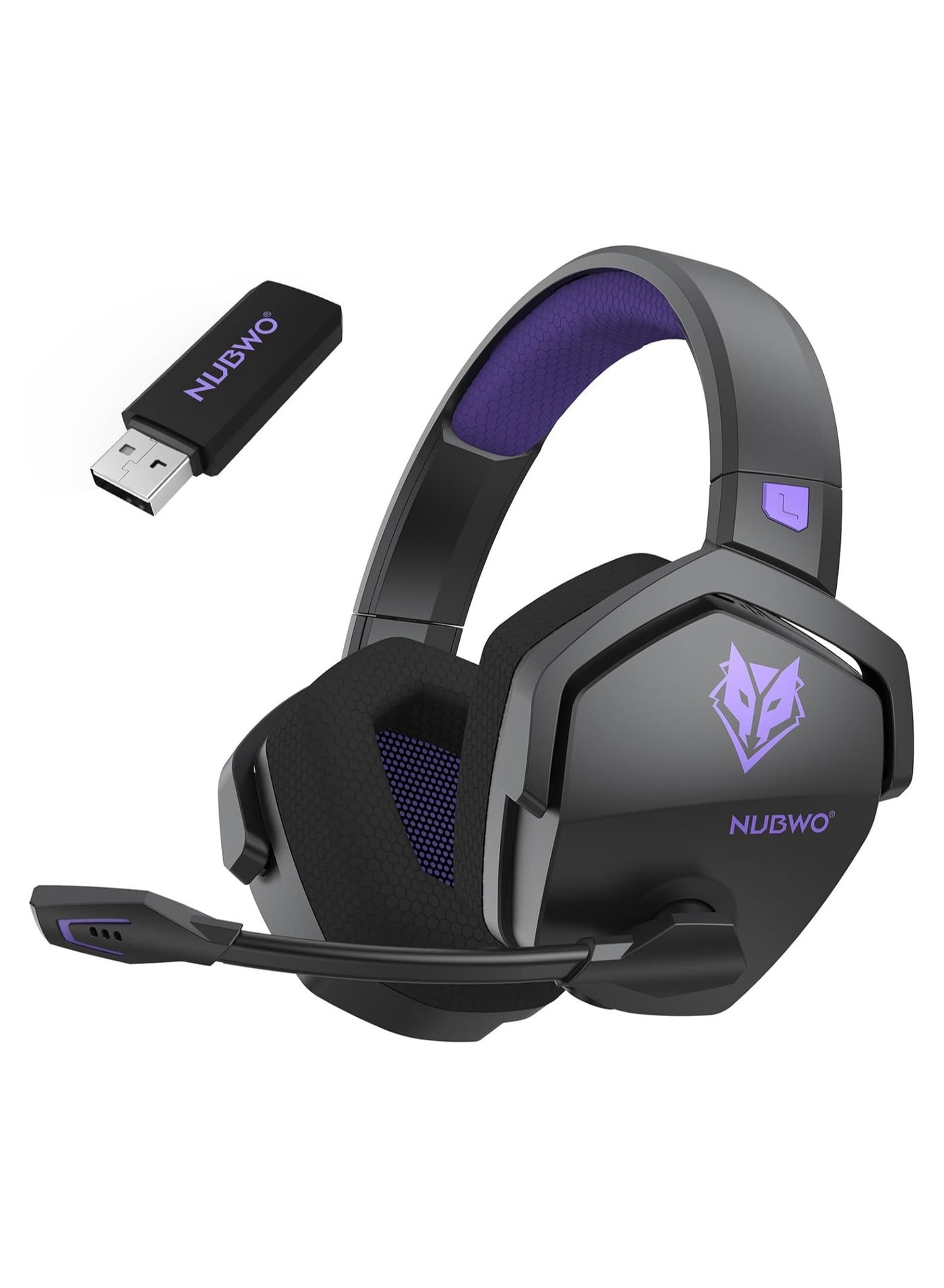 Compare G06 Gaming Headset,Wireless Gaming Headphones with Mic for PS5, PS4, PC, and Switch, Ergonomic Design,2.4GHz Wireless + Bluetooth50mm Drivers,BlackPurple at KSA Price
