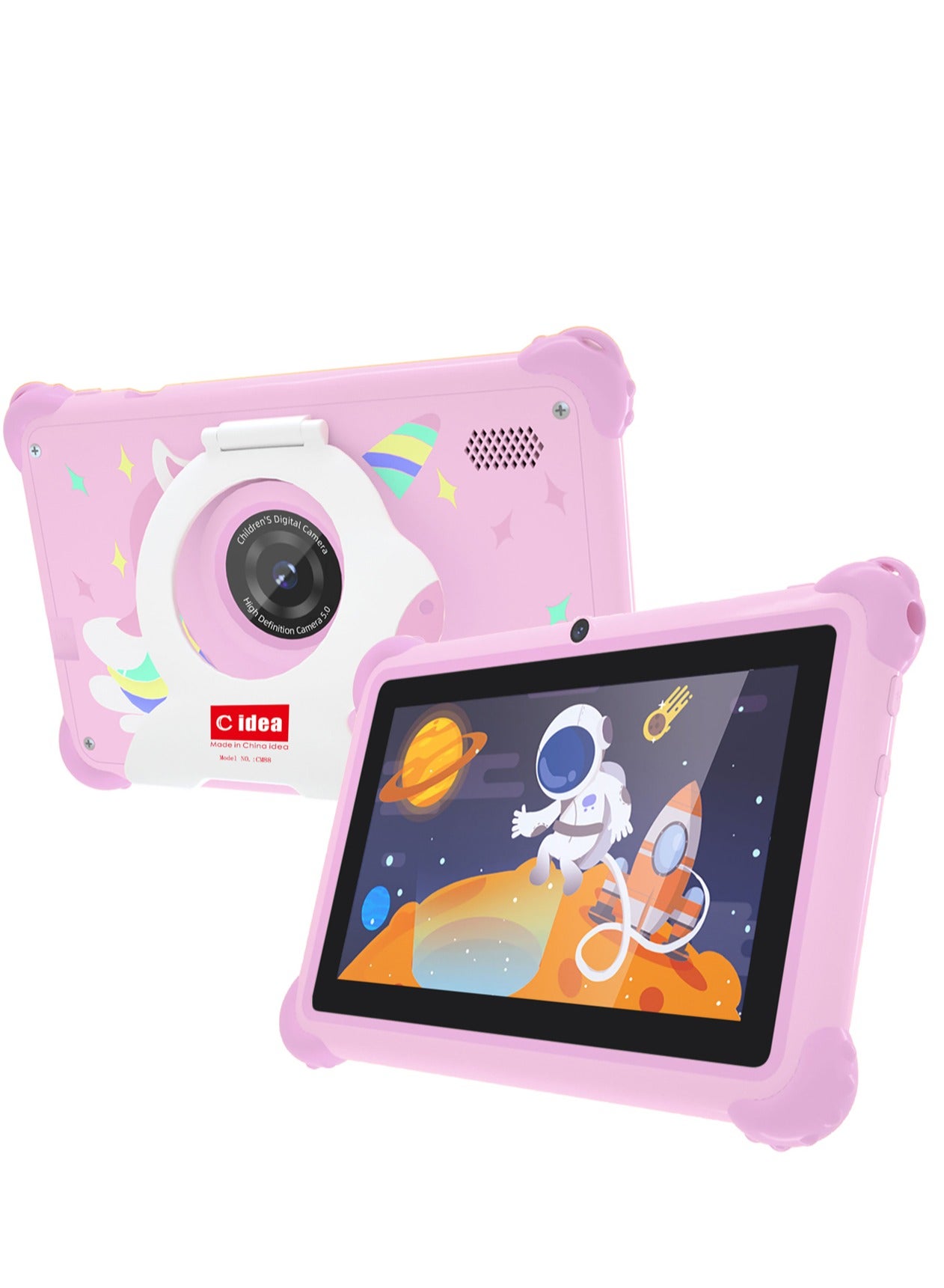 Compare CM88 WiFi Kids Smart Tablet Shockproof Edges With Builtin Stand 7inch Display 8GB RAM + 256GB ROM Android Bluetooth Educational Kids Learning Games For Children Surprise GiftsPurple at KSA Price