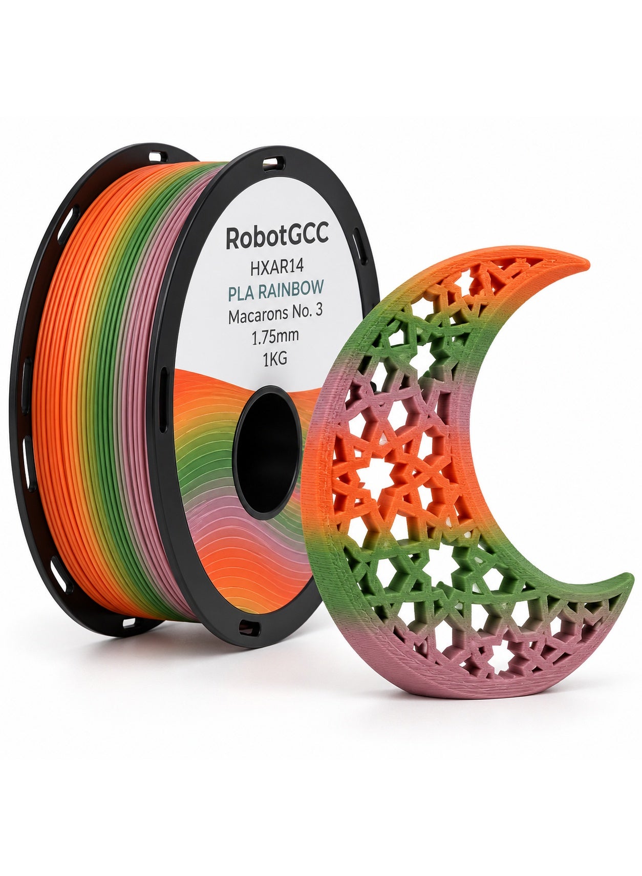 Compare PLA Macarons Multicolor Gradient 1.75mm 3D Printing Material 1KG Spool Soft Pastel Filament Smooth Color Transition Easy Print Low Warping Strong Layer Adhesion Precision Diameter Stable Extrusion FDM Compatible for Decorative Models Prototyping DIY Projects at KSA Price