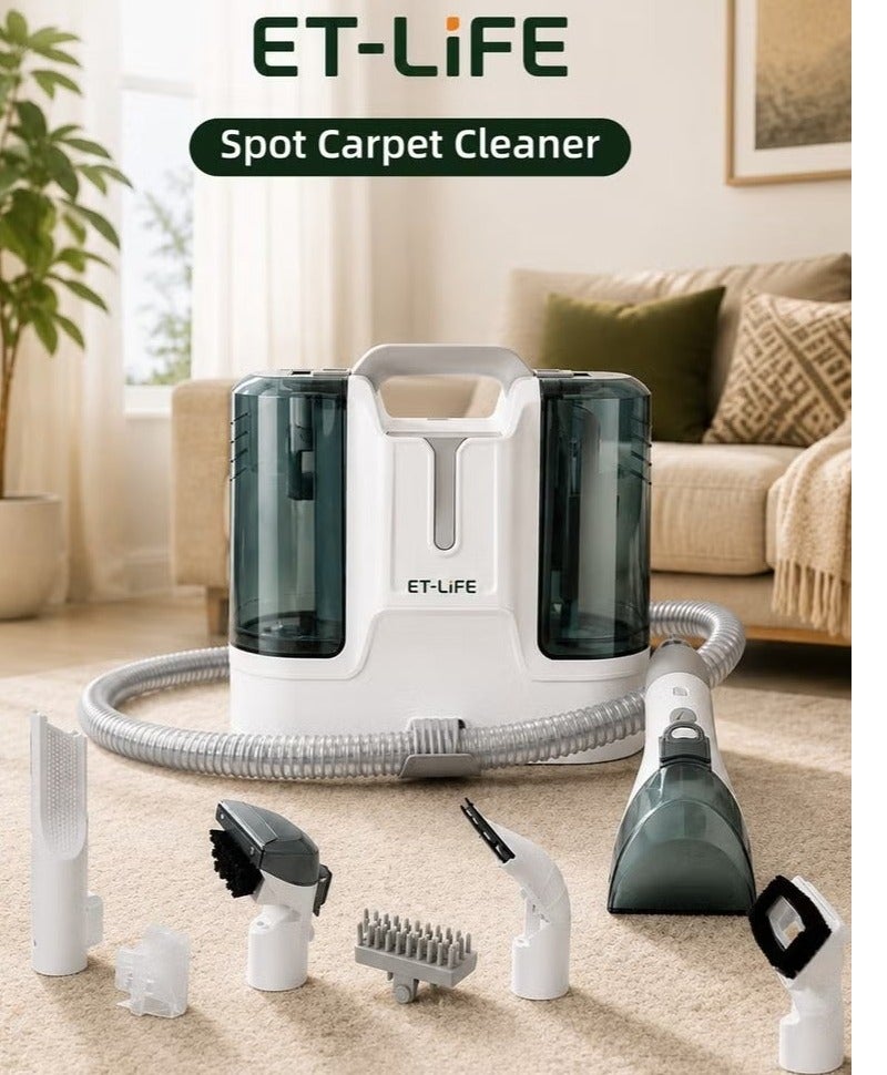 Compare Portable Spot Cleaner, SpinScrub Hand Tool, Dual Tank System, For Carpet, Upholstery & Stairs 450W, VacuumSprayScrubMultiSurface Lightweight Deep Cleaning at KSA Price