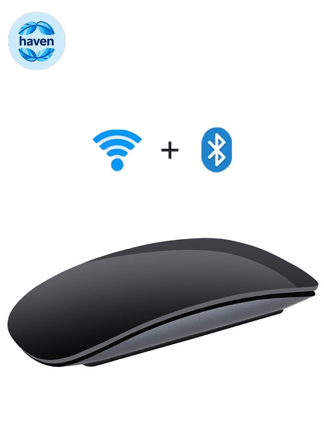 Compare Touch Mouse, Wireless and Rechargeable Bluetooth, for MacBook ProAiriPadLaptopPCMacComputer  Black at KSA Price
