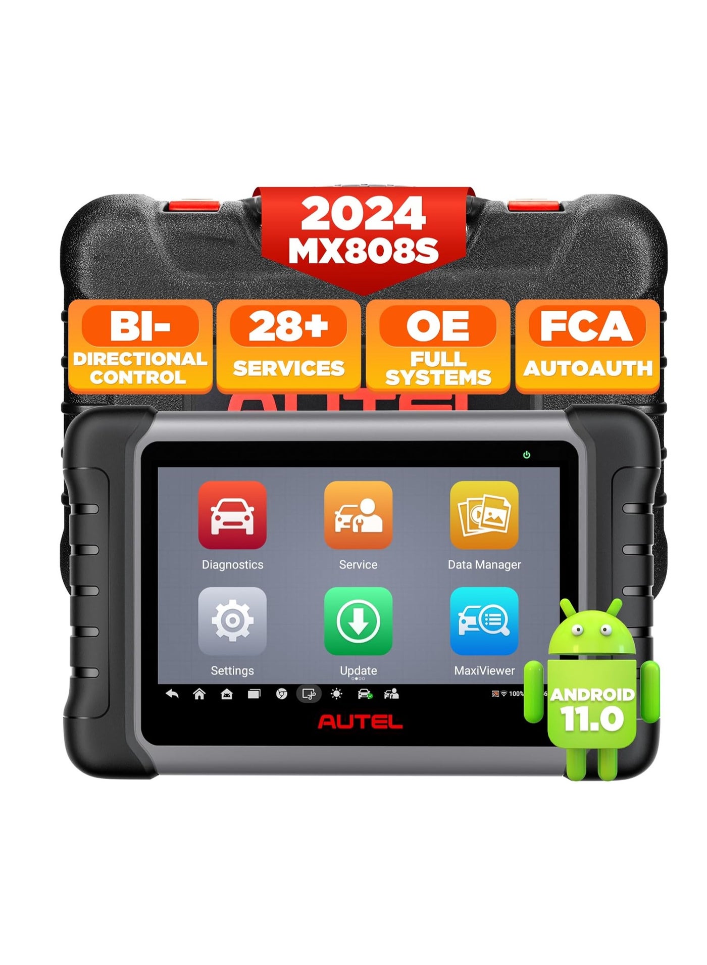 Compare Autel Scanner MaxiCOM MX808S 2024 Bidirectional Tool as MK808BT Pro MK808S M808Z Function as MaxiCheck MX900 28+ Service Active Test All System Diagnose Injector Coding Android 11 at KSA Price