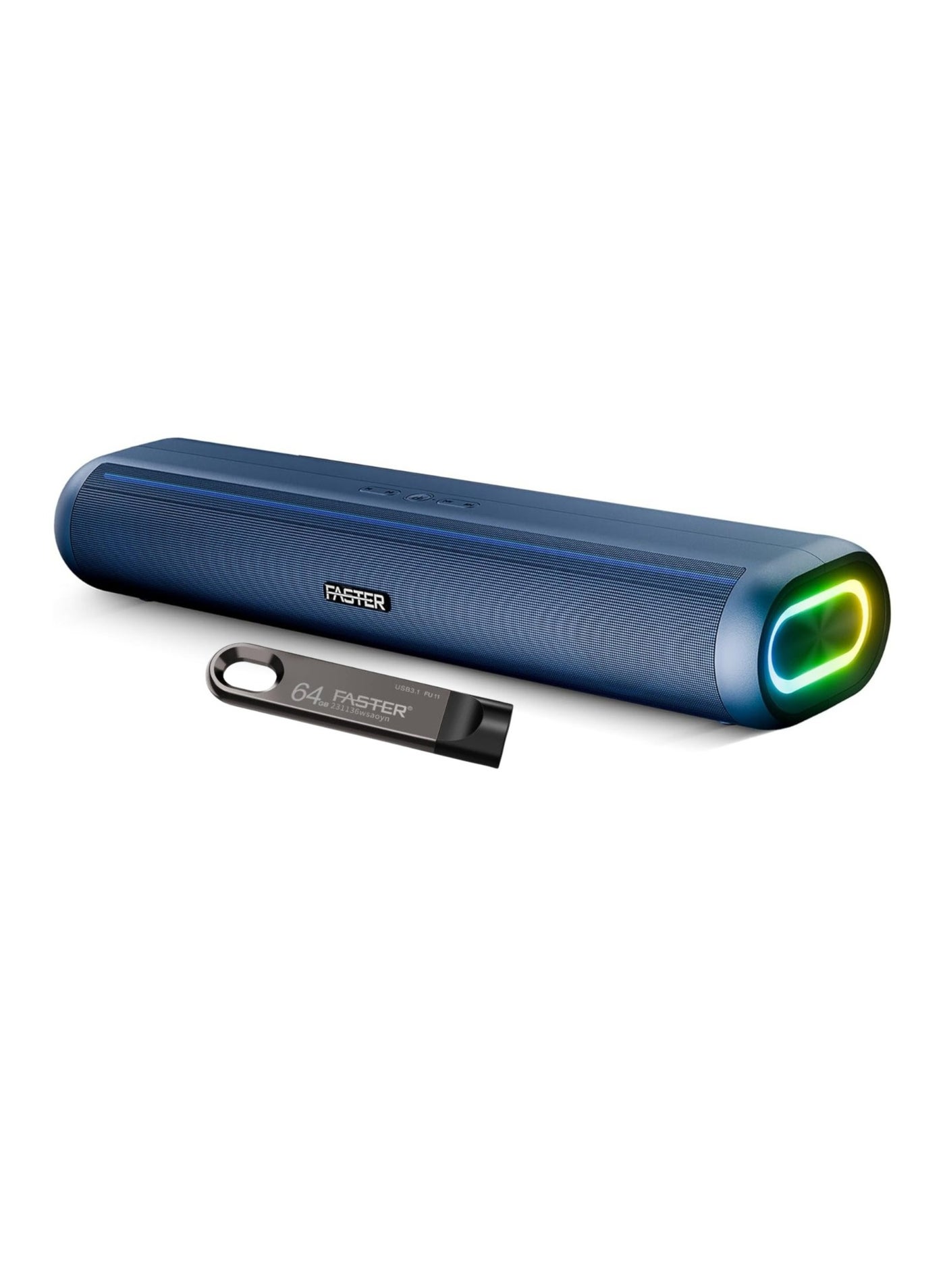 Compare NEXON Z30 Bluetooth Speaker + 64GB USB 3.1 Flash Drive Bundle – Portable 30W Wireless Speaker with Deep Bass & RGB Lights + HighSpeed Metal Pendrive for Music, TV, Laptop & Car at KSA Price