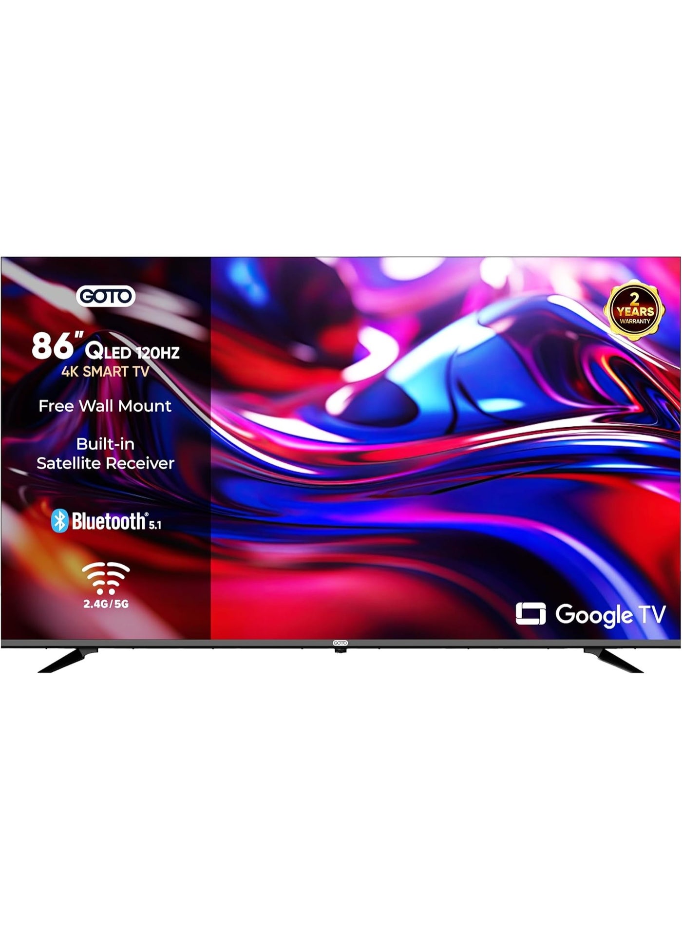Compare 86 Inch Smart TV | Frameless | 4K UHD | QLED | 120Hz Game Booster Mode | Official Google TV | QuadCore Processor | Voice Control | 2.45GHz WiFi | Bluetooth 5.1| Chromecast Builtin | Builtin DVBT2S2 at KSA Price