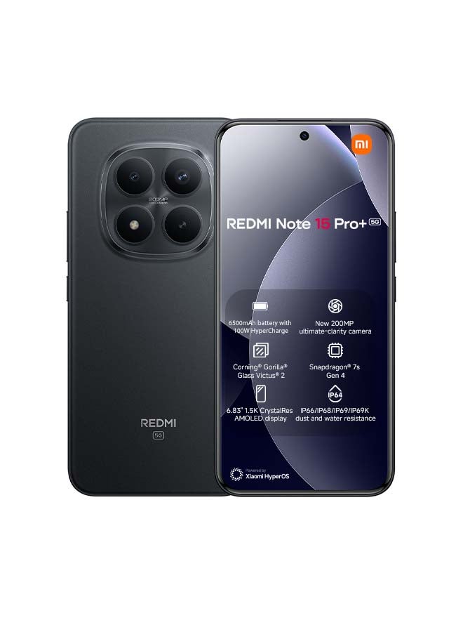 Compare Redmi Note 15 Pro+ Dual SIM 5G Black 12G RAM 512GB with 2 Pin adaptor  Global Version at KSA Price