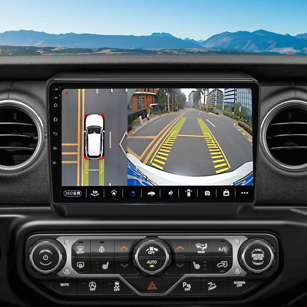 Compare Car Stereo for Jeep Wrangler JL 20182021 & Gladiator JT 20202021, Wireless CarPlay & Android Auto, GPS Navigation, WiFi, Bluetooth AHD Camera Included 4GB Ram 360D Cameras at KSA Price