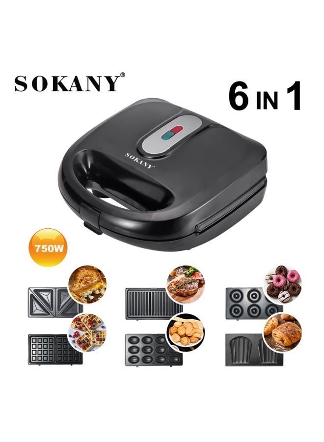 Electric Sandwich Maker 750 Watt 6 slices in…