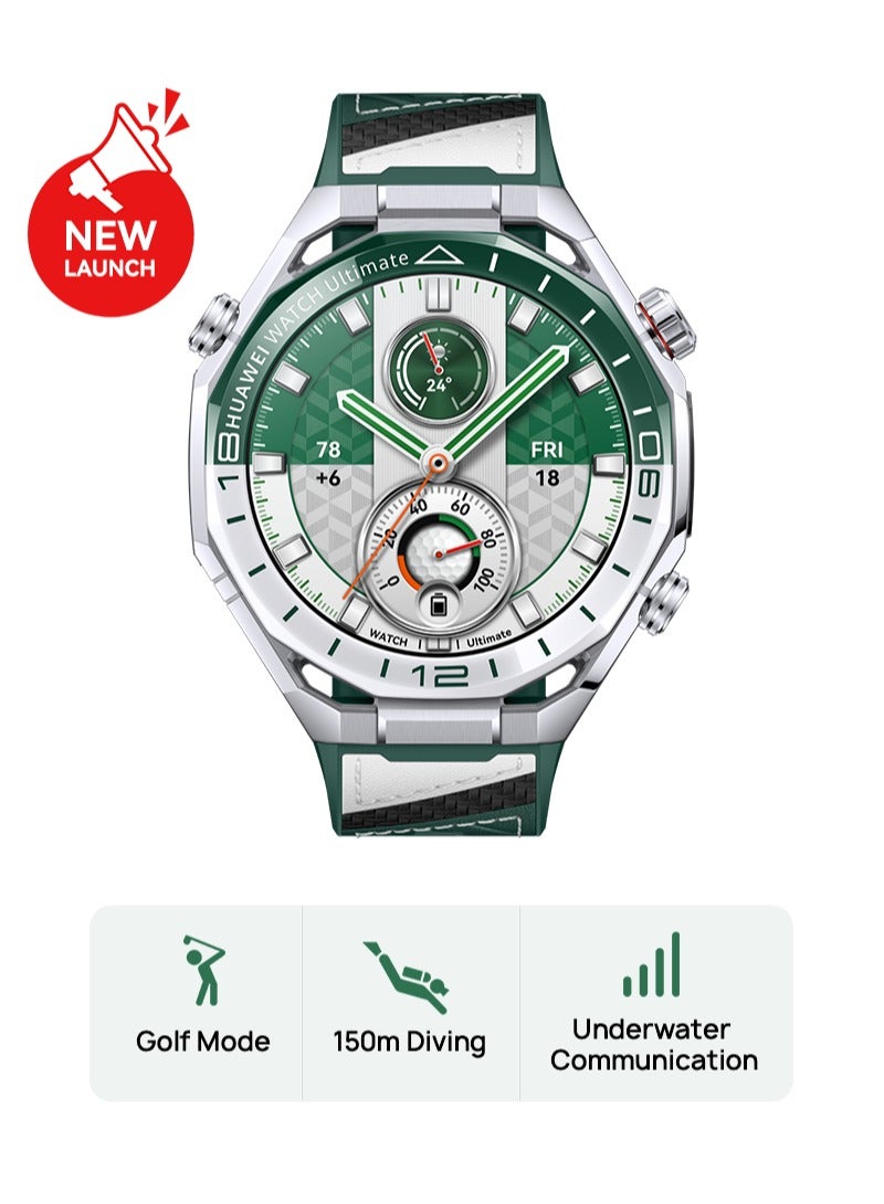 Compare WATCH Ultimate 2 Smart Watch, Zirconiumbased Liquid Metal case, 150Meter Diving Watch, Sonarbased Underwater Communication, Accurate Health Monitor,  eSIM cellular calling, green at KSA Price