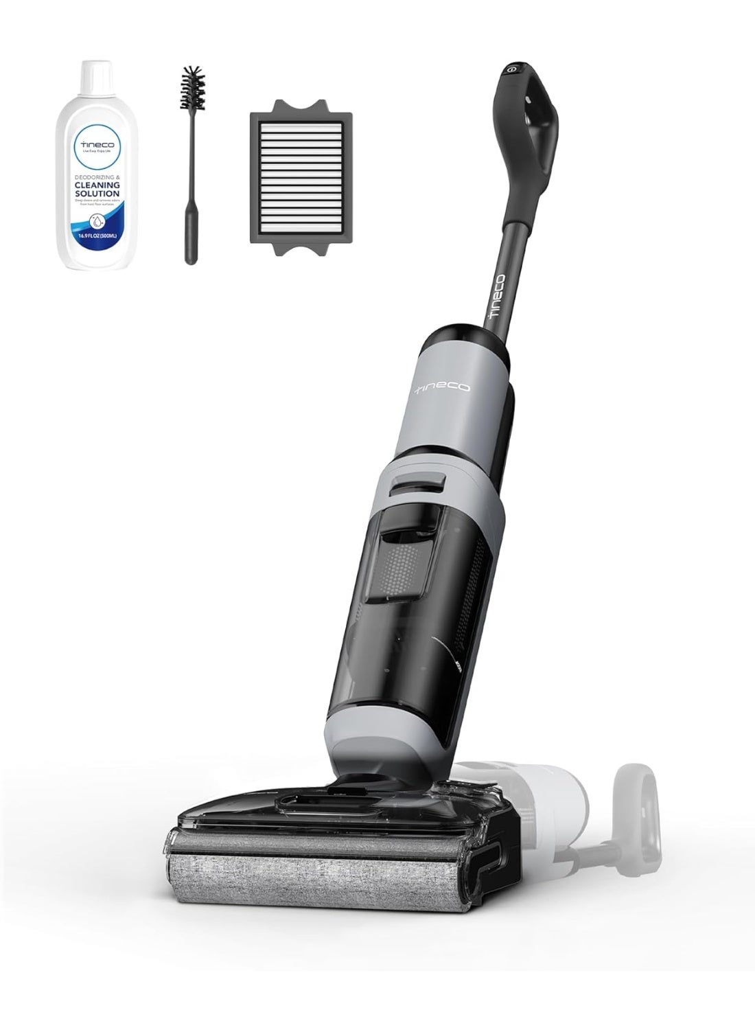 Compare Tineco Floor ONE i5 Stretch Wet Dry Vacuum Cleaner, Vacuum & Mop in One Step, 20kpa Powerful Suction, 180° LayFlat Design, AntiTangle Design, DualSided Edge Cleaning, Up to 30* Minutes Runtime 0.8 L 210 W FW441700AE Dark Grey at KSA Price
