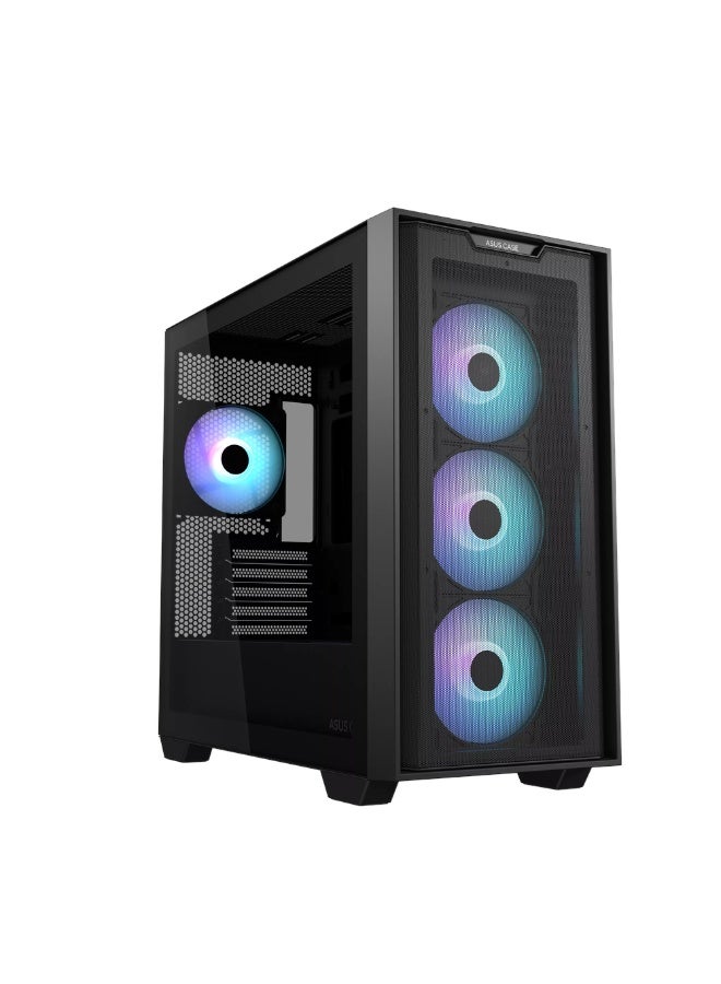 Compare A21 PLUS mATX PC Case, Tempered Glass Panel, 380mm GPU Support, 4 x 120 mm ARGB Fans, USB 3.2 Gen 1, Ample Cable Management, Black, 1 Year Warranty | 90DC00H0B19010 at KSA Price