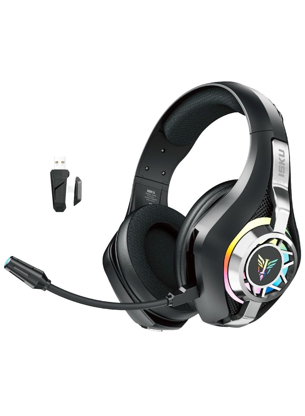 Compare G102B Wireless Gaming Headset 7.1 Surround Sound 2.4GHz USB Gaming Headphones with Bluetooth 5.3 ENC Noise Canceling Microphone 40mm Drivers RGB Light 40 Hours Battery Wired Headset for PC PS5 PS4 Mac Switch Black at KSA Price