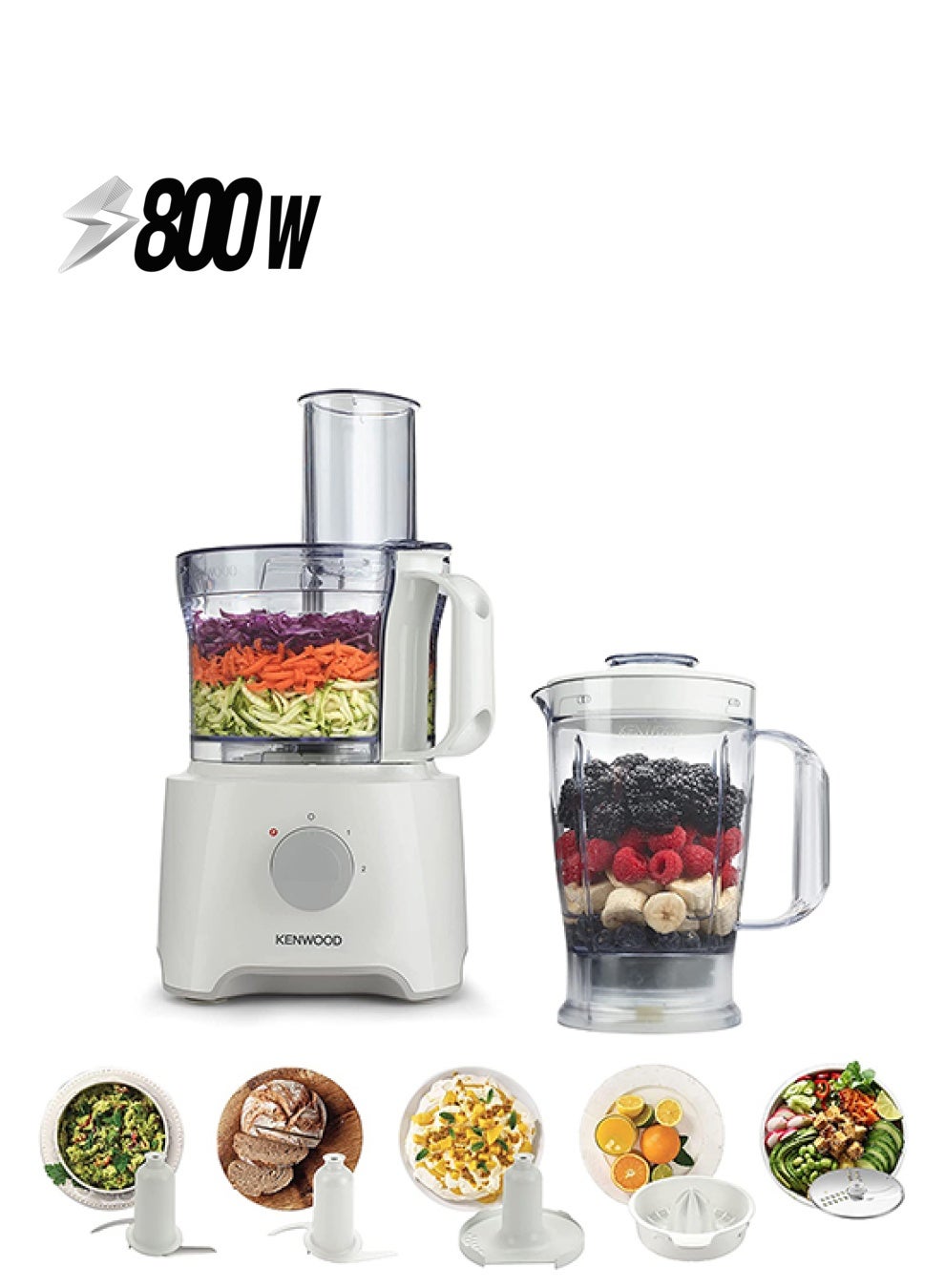 Compare Multipro Compact Blender 800W 2.1 L 800 W FDP303WH White at KSA Price