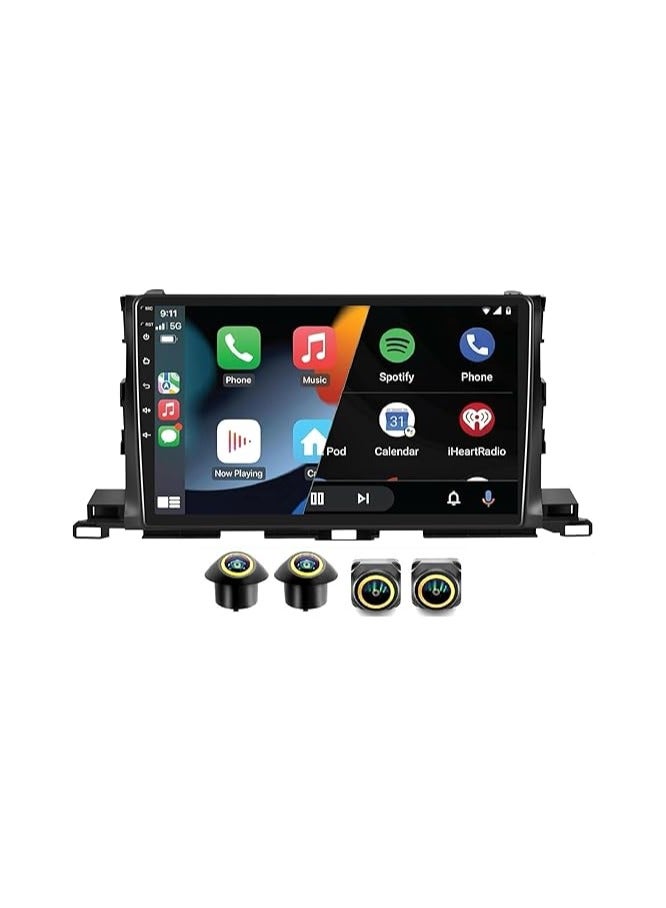 Compare Android Car Stereo for Toyota Highlander 20142019 4GB RAM 64GB ROM Support Carplay, MLink WiFi BT, Radio GPS, 10 Inch IPS.QLED, interface, Screen with 360D Camera Included at KSA Price