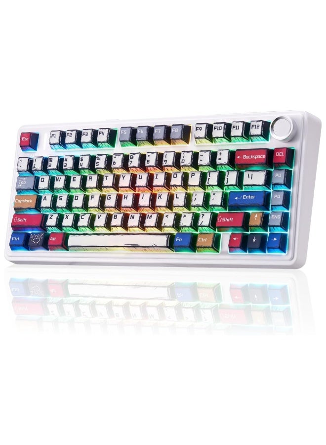 Compare F75 75% TriMode Wireless RGB Mechanical Gaming Keyboard with Control Knob & Comic Keycaps, HotSwappable Reaper Switches – for PCMacOffice at KSA Price