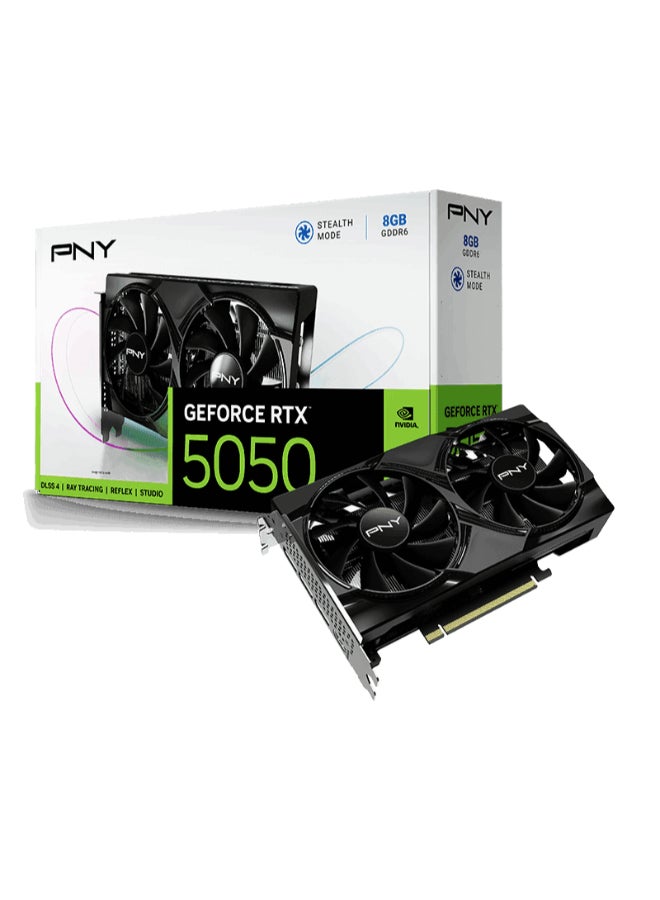 Compare GeForce RTX 5050 8GB GDDR6 Graphics Card, 2560 CUDA Cores, 128bit, 23172572MHz Boost, DualFan, Ray Tracing 4th Gen, DLSS 4 AI, HDMI 2.1, 3x DisplayPort 2.1b, 2Slot, 130W – NVIDIA Blackwell | VCG50508DFXPB1 at KSA Price