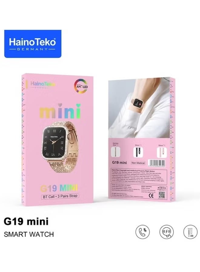 G19 Mini Smart Watch with Two Set Strap (41mm)…