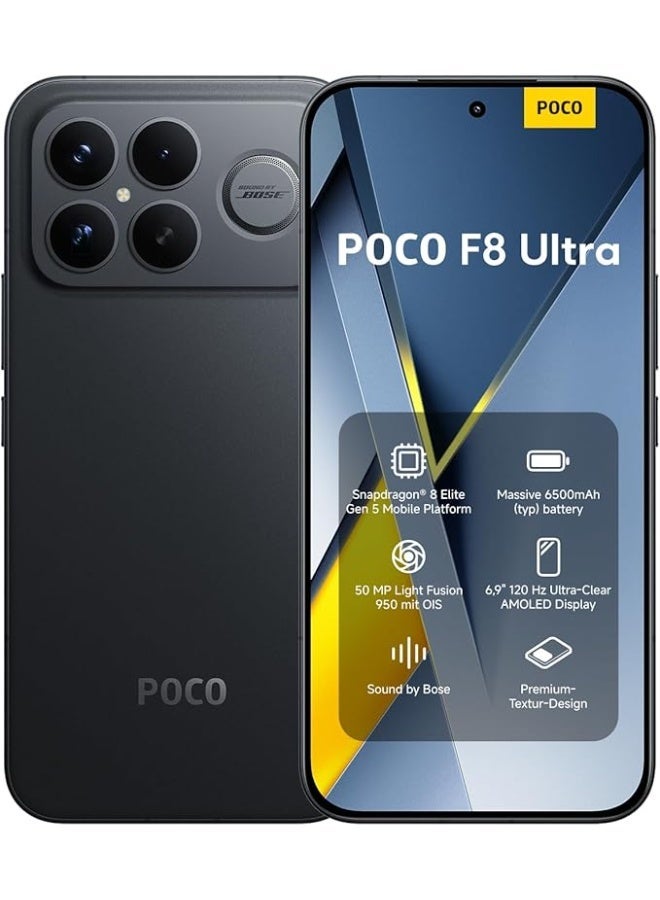Compare POCO F8 Ultra Dual SIM 5G Black 16GB RAM 512GB  Global Version at KSA Price