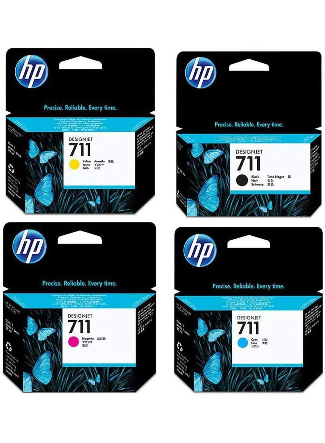 Compare 711 Ink Cartridge Bundle Consists of 711 38ML Black Ink Cartridge, P 711 29ML Cyan Ink Cartridge, P 711 29ML Magenta Ink Cartridge, P 711 29ML Yellow Ink Cartridge BlackCyanMagentaYellow at KSA Price