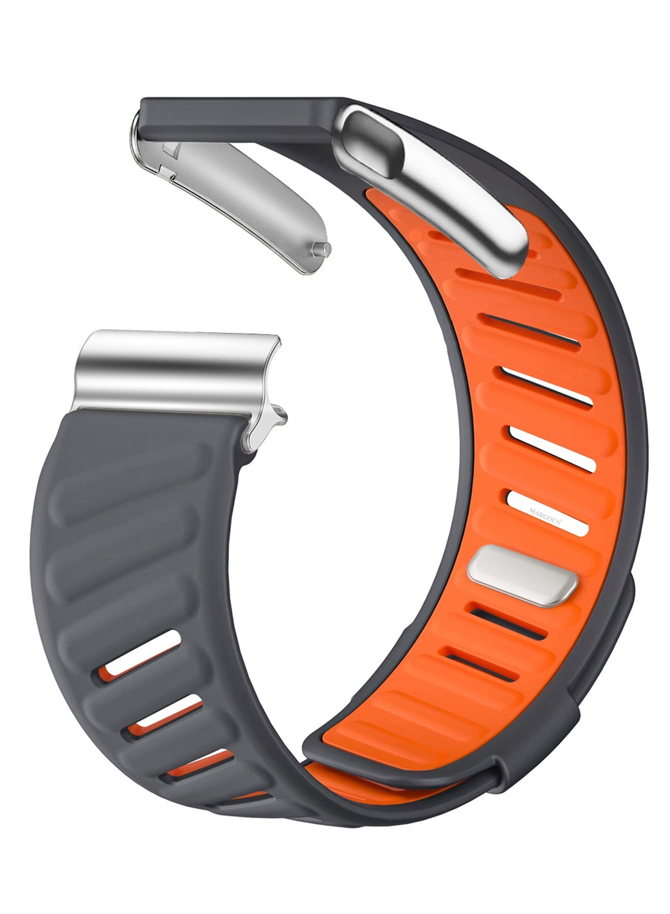 Compare Silicone Sports Replacement Strap for Whoop 5.0  Whoop 5.0 Life MG Model  MG  Adjustable and Waterproof Wristband  Orange and Grey at KSA Price
