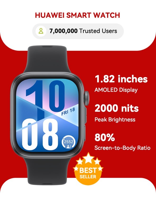 Compare Watch FIT4 Smart Watch, 1.82” Display, 100+ Sports modes, Fitness and Sleep Tracker, Heart Rate Monitor, Emotional Wellbeing Assistant, up to 10Day Battery Life, iOS & Android Black at KSA Price