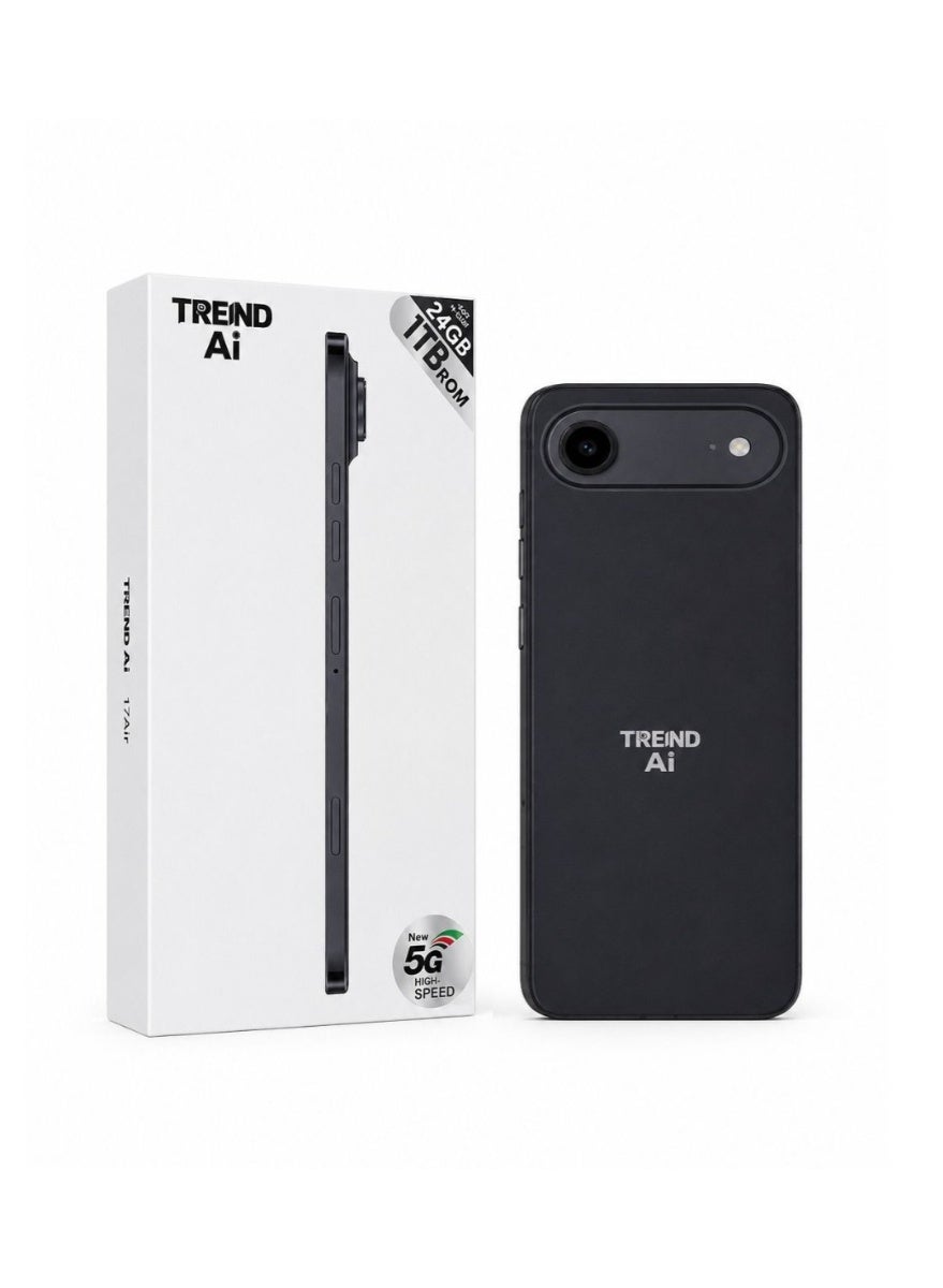 Compare TREND AI 17 Air 5G Smartphone, 24GB Memory + 1TB ROM, HighSpeed 5G Connectivity, Slim Lightweight Design, Rear Camera with LED Flash, Black at KSA Price