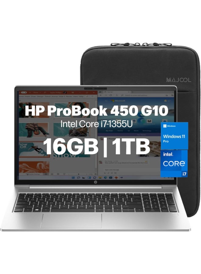 Compare ProBook 450 G10 Laptop With 15.6Inch Display, Intel Core i71355U Processor16GB RAM1TB SSDIntel Iris XE GraphicsWindows 11 Pro + Bag EnglishArabic Silver at KSA Price